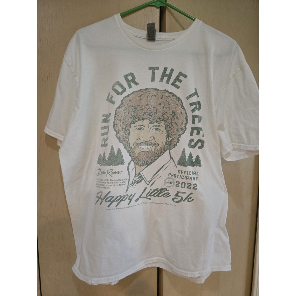 Bob Ross Happy Little 5K Run For The Trees Shirt XL Graphic Tee 2022